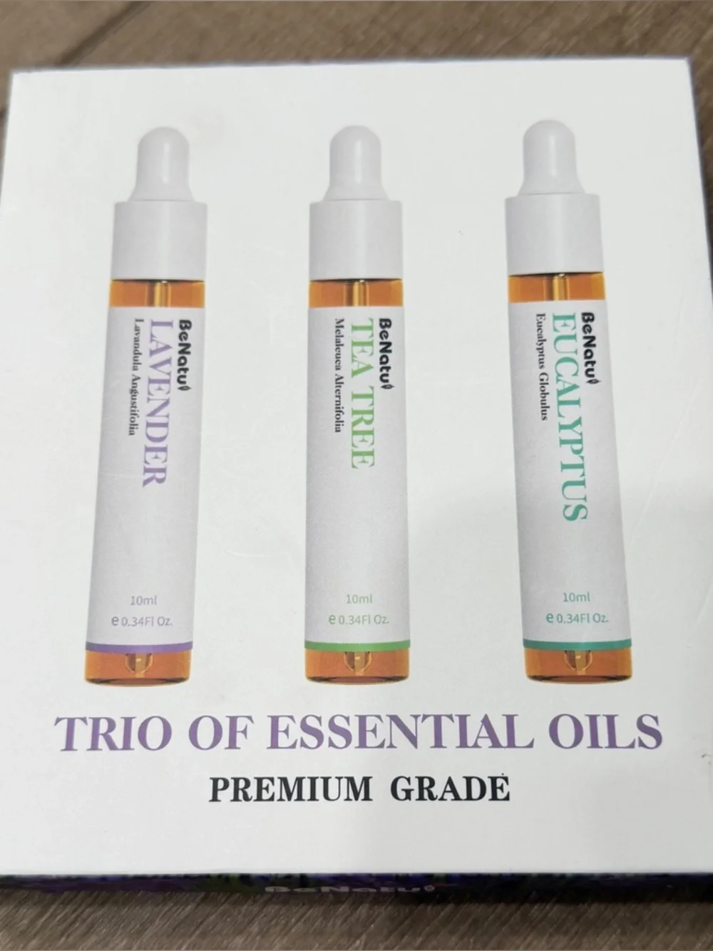 Benatu Essential 0.34 Fl Oz Pack of 3 Purple-eucalyptus/Lavender/Tea‎ Tree